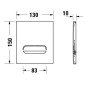 Duravit DuraSystem - Plaque de déclenchement sans contact A2 pour urinoir, chrome brillant WD5007023000