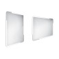 Nimco Miroirs - Miroir avec éclairage LED, 600x800 mm, arrondi, aluminium ZP 15002 Nimco Miroirs - Miroir avec éclairage LED, 600x800 mm, arrondi, aluminium ZP 15002