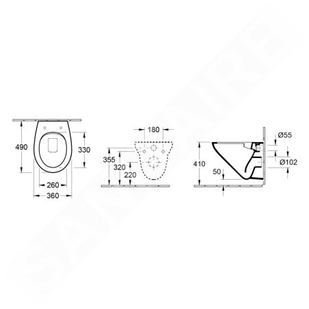 Villeroy & Boch O.novo - WC suspendu avec abattant SoftClosing, DirectFlush, blanc alpin 7667HR01