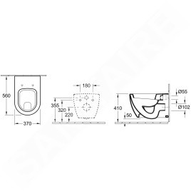 Villeroy & Boch Subway - WC suspendu, CeramicPlus, blanc alpin 660310R1