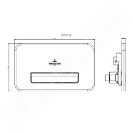 Villeroy & Boch ViConnect - Plaque de déclenchement, sans contact, inox brossé 922311LC