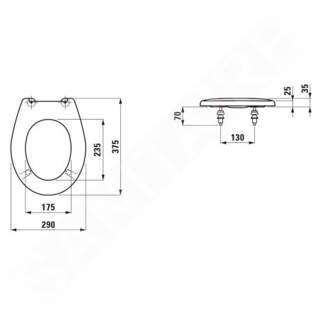 Laufen Florakids - Siège de toilettes sans couvercle, blanc H8970380000001