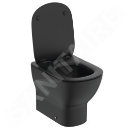 Ideal Standard Tesi - WC à poser avec abattant Soft-Close, évacuation basse, AquaBlade, noir T3536V3