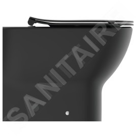 Ideal Standard Tesi - WC à poser avec abattant Soft-Close, évacuation basse, AquaBlade, noir T3536V3
