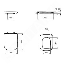 Ideal Standard i.Life B - Abattant WC wrapover, blanc T468201