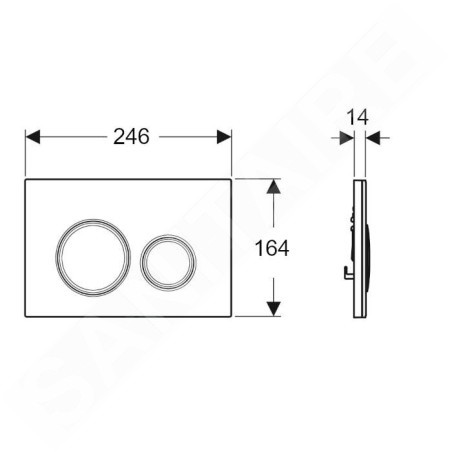 Geberit Sigma21 - Plaque de déclenchement, chrome / lave 115.884.JK.1