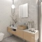 Nimco Miroirs - Miroir de salle de bains LED 400 x 600 mm, carré, aluminium ZP 9000
