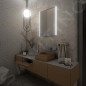 Nimco Miroirs - Miroir de salle de bains LED 400 x 600 mm, carré, aluminium ZP 9000