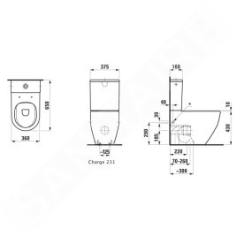 Laufen Pro - Cuvette WC combinée, évacuation Vario, Rimless, blanc H8259620002311