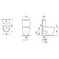 Laufen Pro - Cuvette WC combinée, évacuation Vario, Rimless, blanc H8259620002311