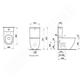Laufen Pro - Cuvette combinée WC, évacuation Vario, Rimless, LCC, blanc H8259624000001