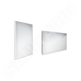 Nimco Miroirs - Miroir avec éclairage LED, 500x700 mm, aluminium ZP 9001