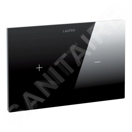 Laufen LIS - Commande électronique de chasse d'eau, verre/noir H8956640200001