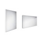 Nimco Miroirs - Miroir avec éclairage LED, 600x800 mm, aluminium ZP 9002 Nimco Miroirs - Miroir avec éclairage LED, 600x800 mm, aluminium ZP 9002