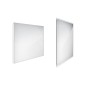 Nimco Miroirs - Miroir de salle de bains LED 800 x 700 mm, carré, aluminium ZP 9003 Nimco Miroirs - Miroir de salle de bains LED 800 x 700 mm, carré, aluminium ZP 9003