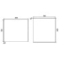 Nimco Miroirs - Miroir de salle de bains LED 800 x 700 mm, carré, aluminium ZP 9003 Nimco Miroirs - Miroir de salle de bains LED 800 x 700 mm, carré, aluminium ZP 9003