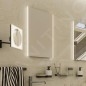 Nimco Miroirs - Miroir de salle de bains LED 800 x 700 mm, carré, aluminium ZP 9003 Nimco Miroirs - Miroir de salle de bains LED 800 x 700 mm, carré, aluminium ZP 9003