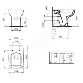 Ideal Standard i.Life A - WC à poser RL+, Rimless, blanc T471901