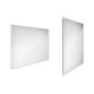 Nimco Miroirs - Miroir de salle de bains LED 900 x 700 mm, carré, aluminium ZP 9019