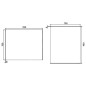 Nimco Miroirs - Miroir de salle de bains LED 900 x 700 mm, carré, aluminium ZP 9019
