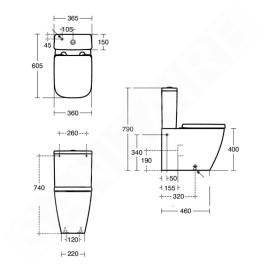 Ideal Standard i.Life S - WC à poser, RimLS+, blanc T459701