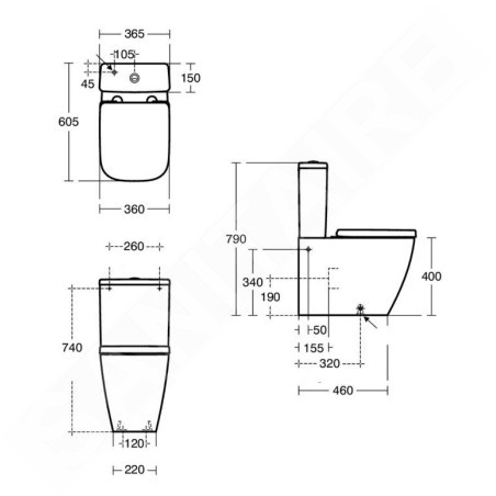 Ideal Standard i.Life S - WC à poser, RimLS+, blanc T459701