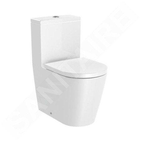 Roca Inspira - Cuvette à poser, sortie Vario, Rimless, blanc A342529000