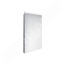 Nimco Miroirs - Miroir de salle de bains LED 400 x 600 mm, carré, aluminium ZP 8000