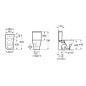 Roca The Gap - Réservoir de toilette, remplissage latéral, DualFlush, blanc A341471000 Roca The Gap - Réservoir de toilette, remplissage latéral, DualFlush, blanc A341471000