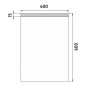 Nimco Miroirs - Miroir de salle de bains LED 400 x 600 mm, carré, aluminium ZP 8000 Nimco Miroirs - Miroir de salle de bains LED 400 x 600 mm, carré, aluminium ZP 8000