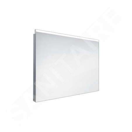 Nimco Miroirs - Miroir de salle de bains LED 800 x 600 mm, carré, aluminium ZP 8003