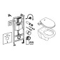 Grohe Solido - Set d’installation murale, toilettes et siège de bidet Bau Ceramic, softclose, bouton Even, chrome SANI15BB1102 Grohe Solido - Set d’installation murale, toilettes et siège de bidet Bau Ceramic, softclose, bouton Even, chrome SANI15BB1102