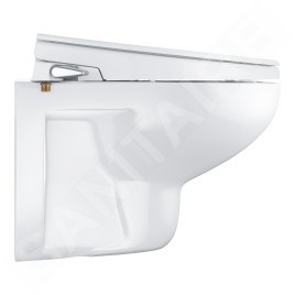 Grohe Solido - Set d’installation murale, toilettes et siège de bidet Bau Ceramic, softclose, bouton Even, chrome SANI15BB1102