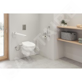 Grohe Solido - Set d’installation murale, toilettes et siège de bidet Bau Ceramic, softclose, bouton Even, chrome SANI15BB1102