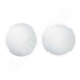 Nimco Miroirs - Miroir de salle de bains avec rétro-éclairage LED 600 mm, rond, aluminium ZP 16000R