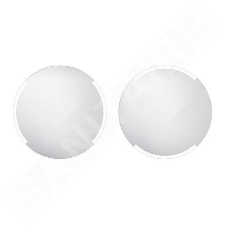 Nimco Miroirs - Miroir de salle de bains avec rétro-éclairage LED 600 mm, rond, aluminium ZP 16000R