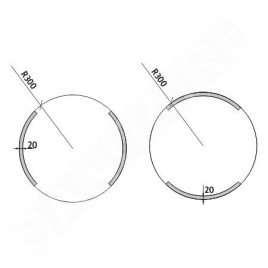 Nimco Miroirs - Miroir de salle de bains avec rétro-éclairage LED 600 mm, rond, aluminium ZP 16000R