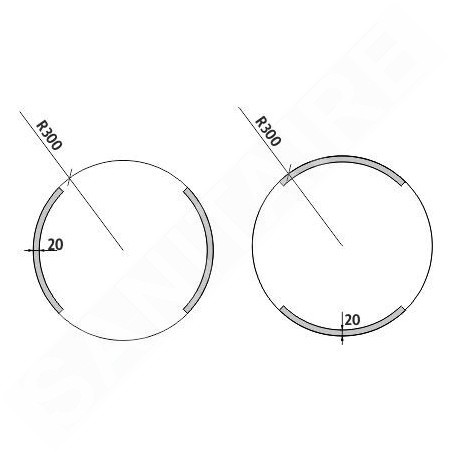 Nimco Miroirs - Miroir de salle de bains avec rétro-éclairage LED 600 mm, rond, aluminium ZP 16000R