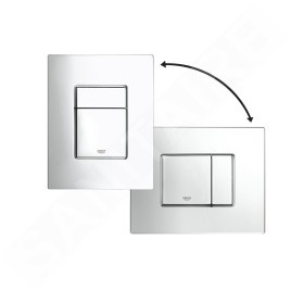 Grohe Solido - Set d’installation murale, toilettes et siège Start Edge Ceramic, softclose, bouton Even, chrome SANI15BB1103