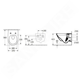Villeroy & Boch Subway 3.0 - WC suspendu avec abattant SoftClosing, TwistFlush, blanc alpin 4670T901