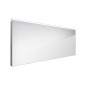 Nimco Miroirs - Miroir avec éclairage LED, 1200x600 mm, carré, aluminium ZP 8006