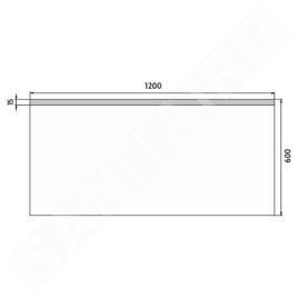 Nimco Miroirs - Miroir avec éclairage LED, 1200x600 mm, carré, aluminium ZP 8006