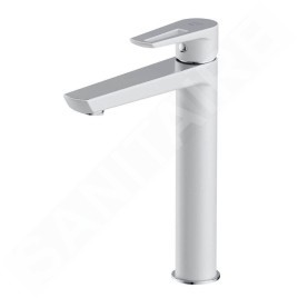 Cersanit Mille - Mitigeur de lavabo avec bonde Click-Clack, blanc S951-355