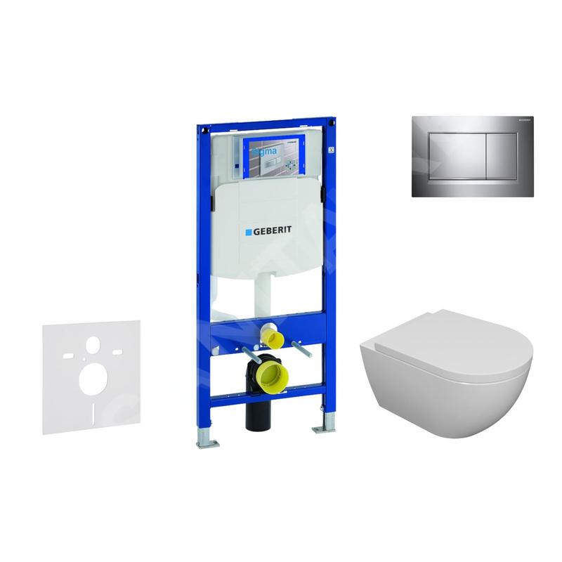 Geberit Duofix - Set de bâti-support, cuvette Oudee et abattant softclose, plaque de déclenchement Sigma30, chrome SANI11CA1101