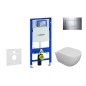 Geberit Duofix - Set de bâti-support, cuvette Oudee et abattant softclose, plaque de déclenchement Sigma30, chrome SANI11CA1101