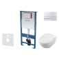 kielle Genesis - Set de bâti-support, cuvette Subway et abattant softclose, CeramicPlus, plaque de déclenchement Gemini I, kielle Genesis - Set de bâti-support, cuvette Subway et abattant softclose, CeramicPlus, plaque de déclenchement Gemini I,