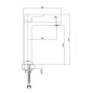 Cersanit Mille - Mitigeur de lavabo avec bonde Click-Clack, blanc S951-355