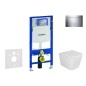 Geberit Duofix - Set de bâti-support, cuvette Arkas et abattant softclose, plaque de déclenchement Sigma30, chrome SANI11CA1112