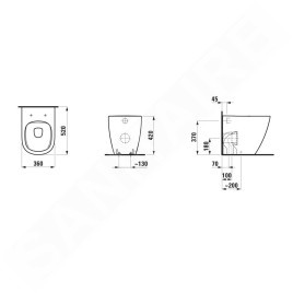 Laufen Lua - WC à poser, sortie Vario, Rimless, blanc H8230810000001