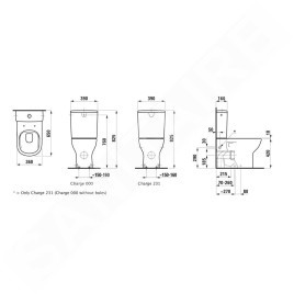 Laufen Lua - WC cuvette à poser, Rimless, vidage Vario, blanc H8240810002311